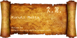 Kurutz Metta névjegykártya